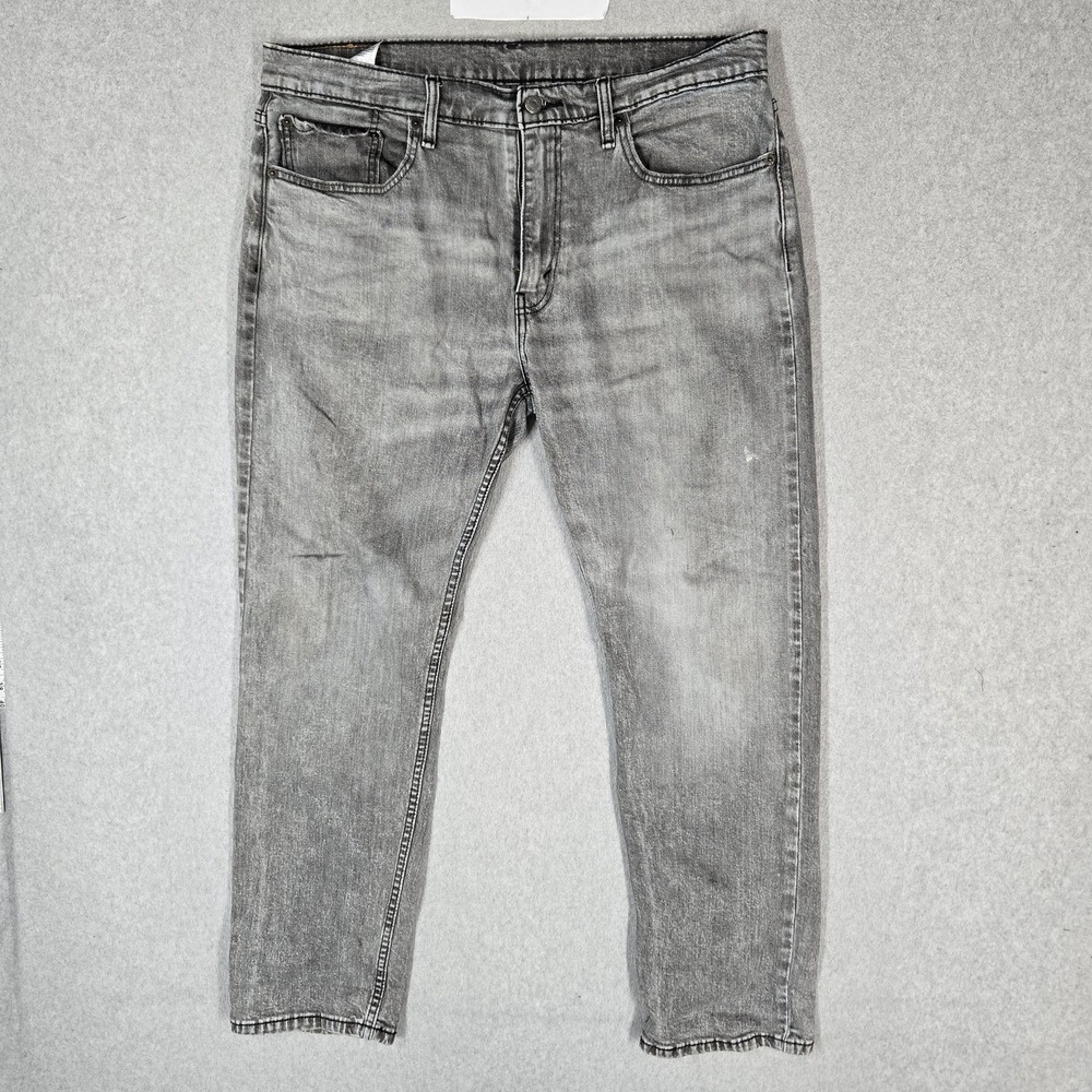 Levi's 502 Men Jeans 36X32 Gray Denim Tapered 30" Inseam
